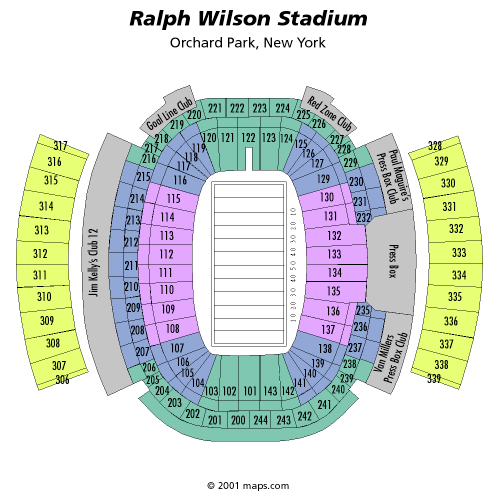 Ralph Wilson Stadium Interactive Seating Chart